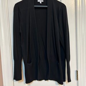 Sonoma Black Open-Front Cardigan Sweater
